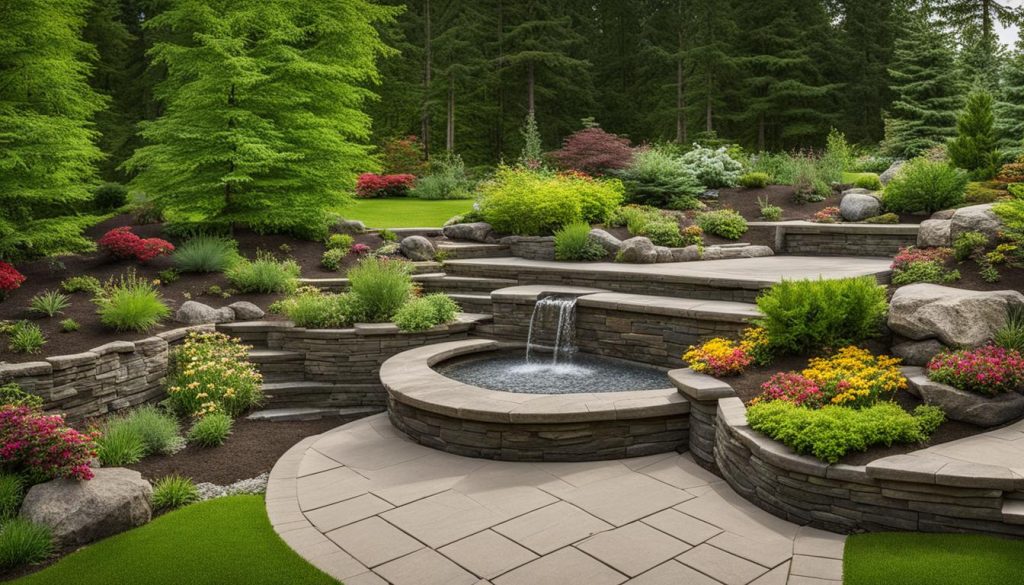 Retaining wall landscaping