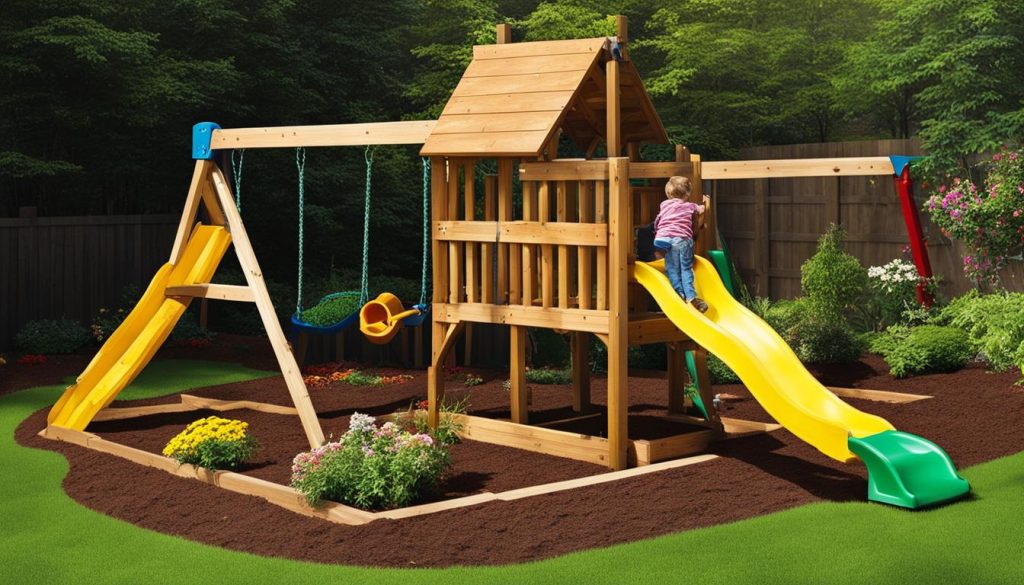 Retaining wall play area