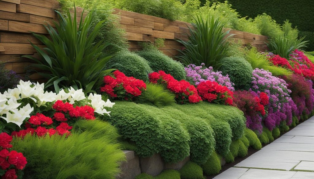 Retaining wall with planters for privacy