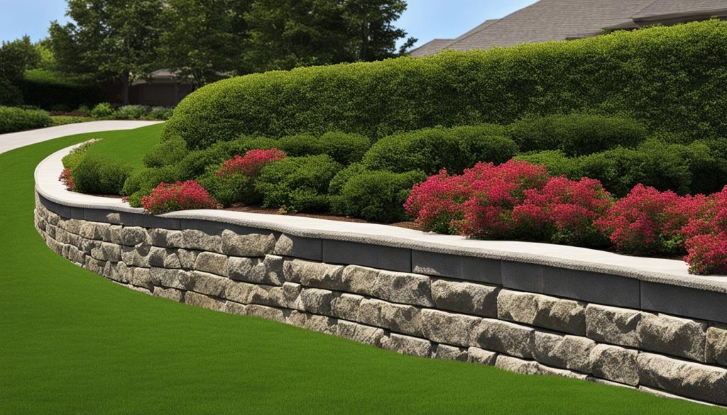 Tilted or Displaced Wall Caps - A Sign of Retaining Wall Damage
