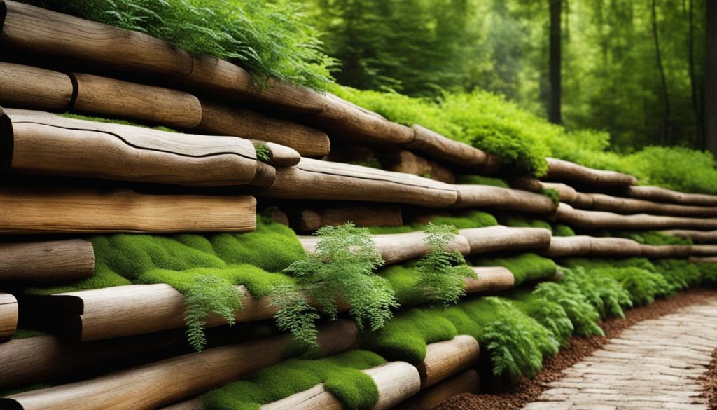 timber retaining wall