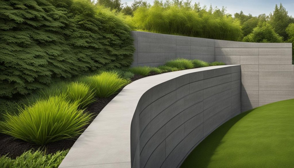 Concrete block retaining walls