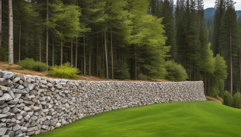 Gabion retaining walls