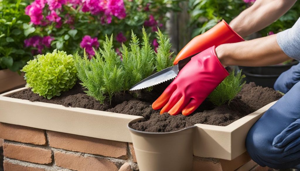 maintenance of retaining wall planters