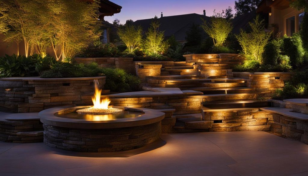 Outdoor Living Space Water Feature