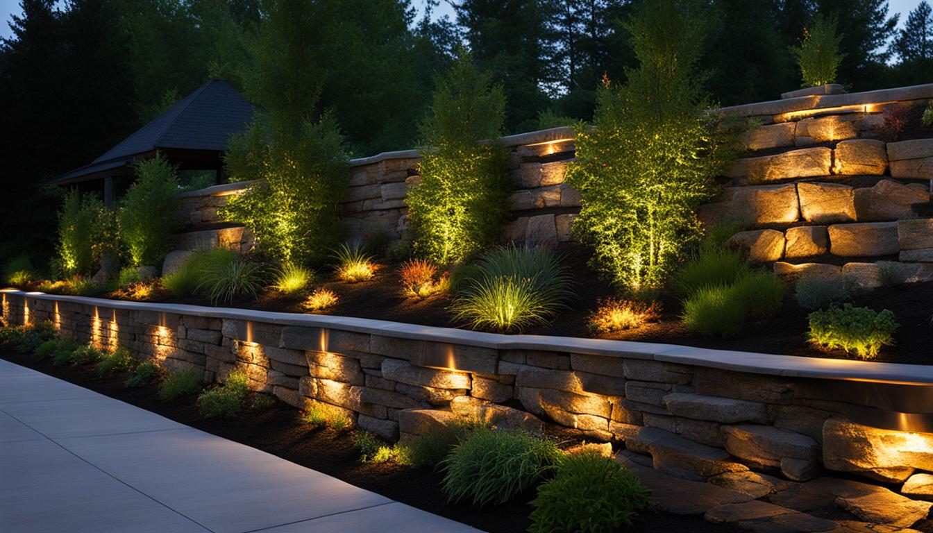 Retaining wall lighting ideas