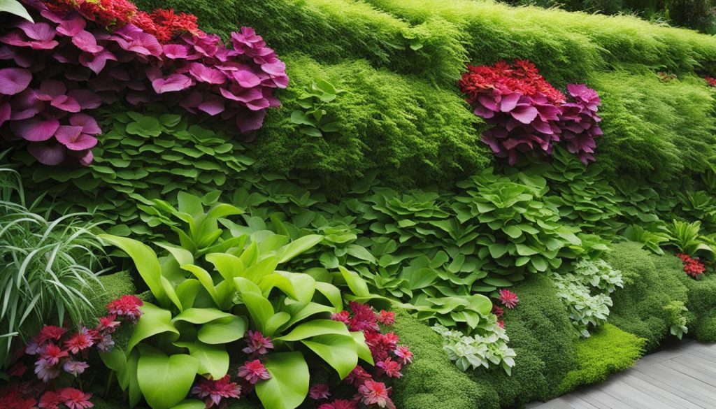 Vertical gardens for retaining walls