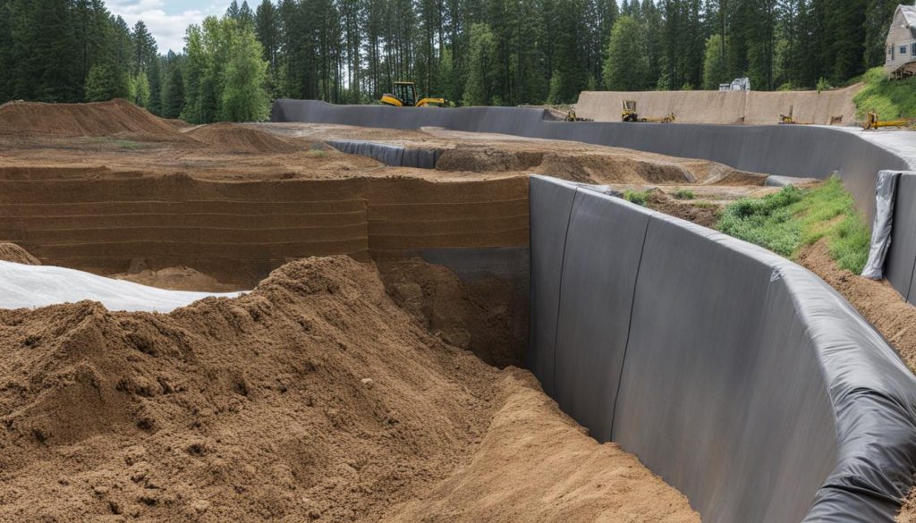 construction of erosion control retaining walls