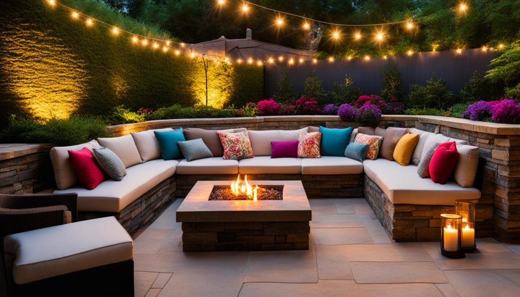 retaining wall seating area example